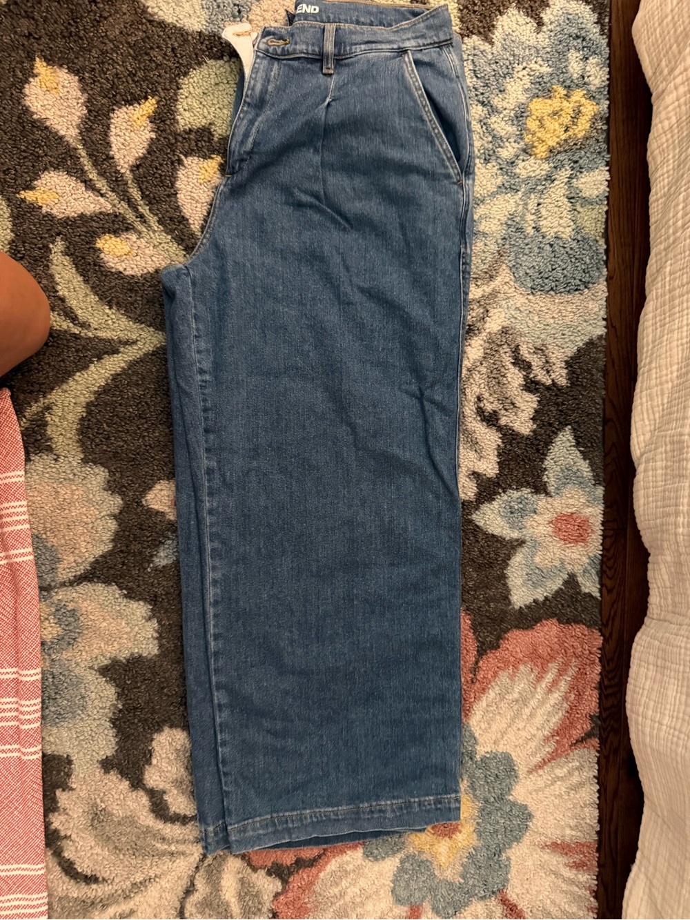 Lands' End Women's Straight-Leg Denim Jeans in Blue